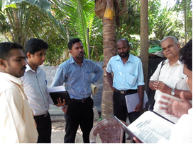 Health team during a population health survey in Ampara